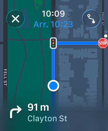 App Plans, instructions de navigation au bas de l’écran