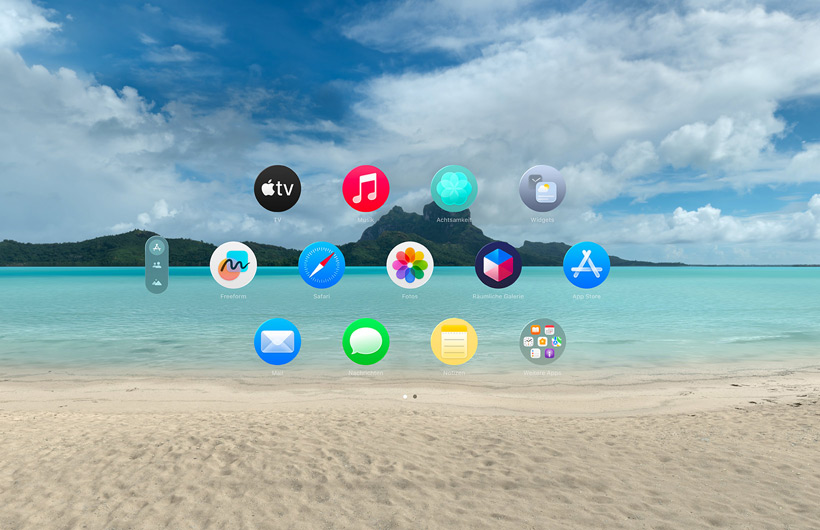 Bora Bora Umgebung in visionOS