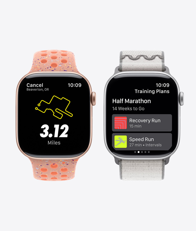 Apple Watch Series 11 ‑laitteet, Nike Run Club ‑appi, Guided Runs- ja Training Plans ‑toiminnot