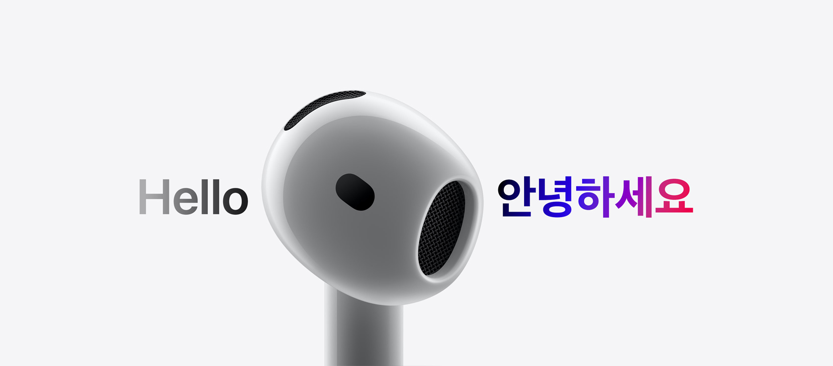 언어를 번역하는 AirPods의 이미지