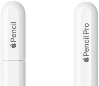 قلم Apple Pro، قلم Apple Pro مدور ومنقوش، قلم Apple USB-C، قلم Apple منقوش مع غطاء.