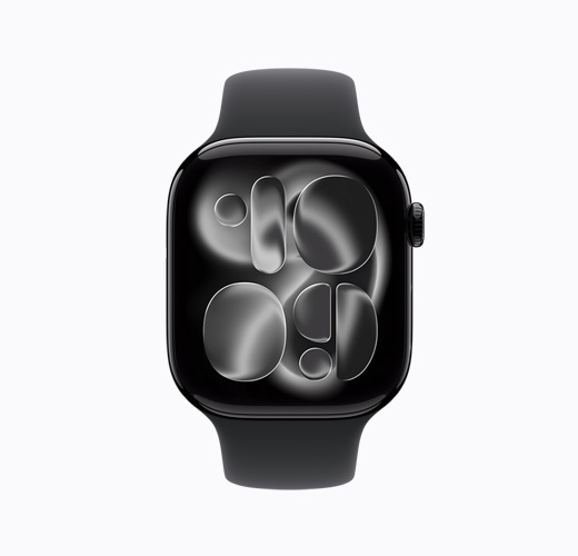 Apple Watch Series 11, Jet Black colour, side exterior