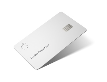 Front of Apple Card, titanium finish