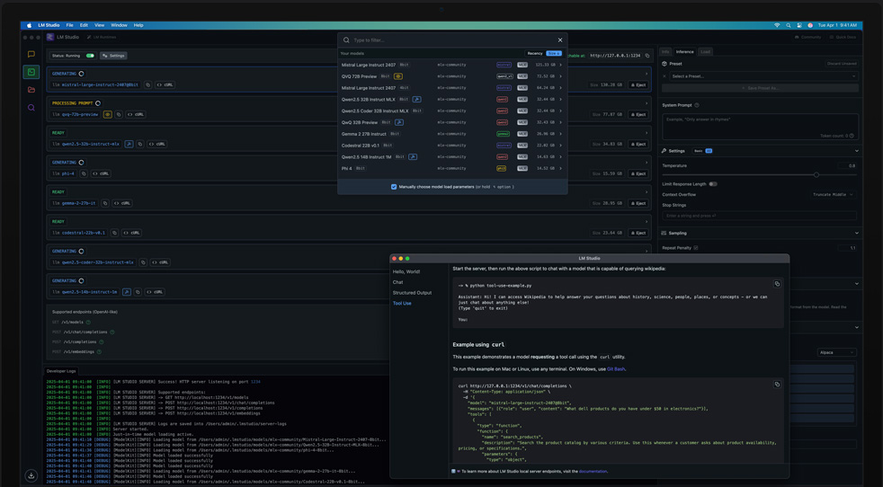 Una revisión de modelos de aprendizaje en LM Studio y Apple MLX en una Mac Studio con chip M3 Ultra